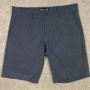 Travis Mathew Shorts Men's 36 Gray Stretch Beck Performance Golf Flat Front
